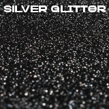 Gloss and silver metallic flakes